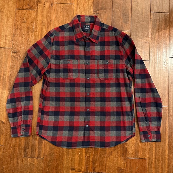 J. Crew Other - J. Crew Flannel Plaid Long Sleeve Button Down Shirt Sz XL